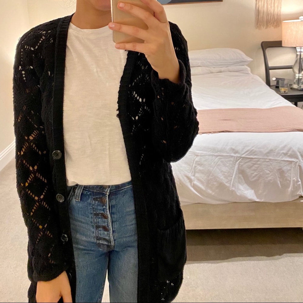 Black Lacey Cardigan